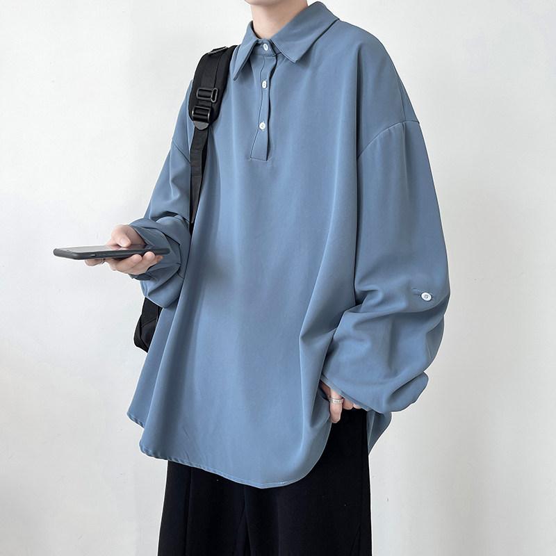 メンズ ファッション 服 男性用 オシャレ シンプル 大人 かっこいい 大きいサイズ ストリート 紳士服 シャツ 長袖 ハイエンド 秋 プルオーバー コート アメリカンスタイル トップス