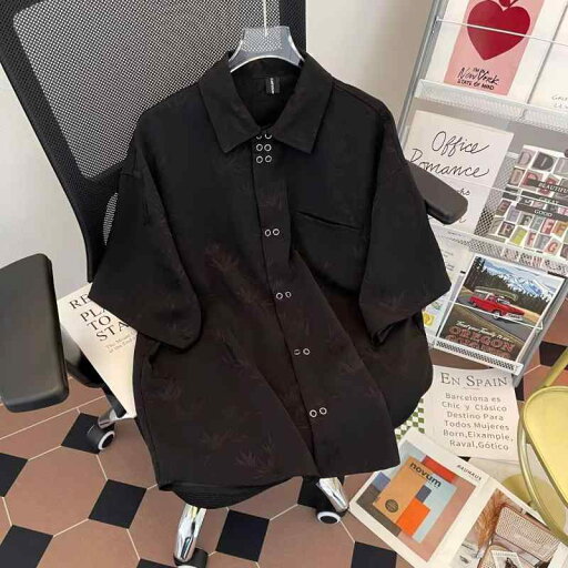 メンズ ファッション 服 男性用 オシャレ シンプル 大人 かっこいい 大きいサイズ ストリート 紳士服 夏 ジャカード 半袖 シャツ カジュアル レトロ メンズ ファッション 服 男性用 オシャレ シンプル 大人 かっこいい 大きいサイズ ストリート 紳士服 夏 ジャカード 半袖 シャツ カジュアル レトロ