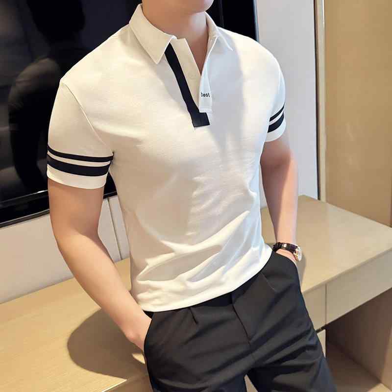 メンズ ファッション 服 男性用 オシャレ シンプル 大人 かっこいい 大きいサイズ ストリート 紳士服 半袖 ポロシャツ ビジネス スリム..