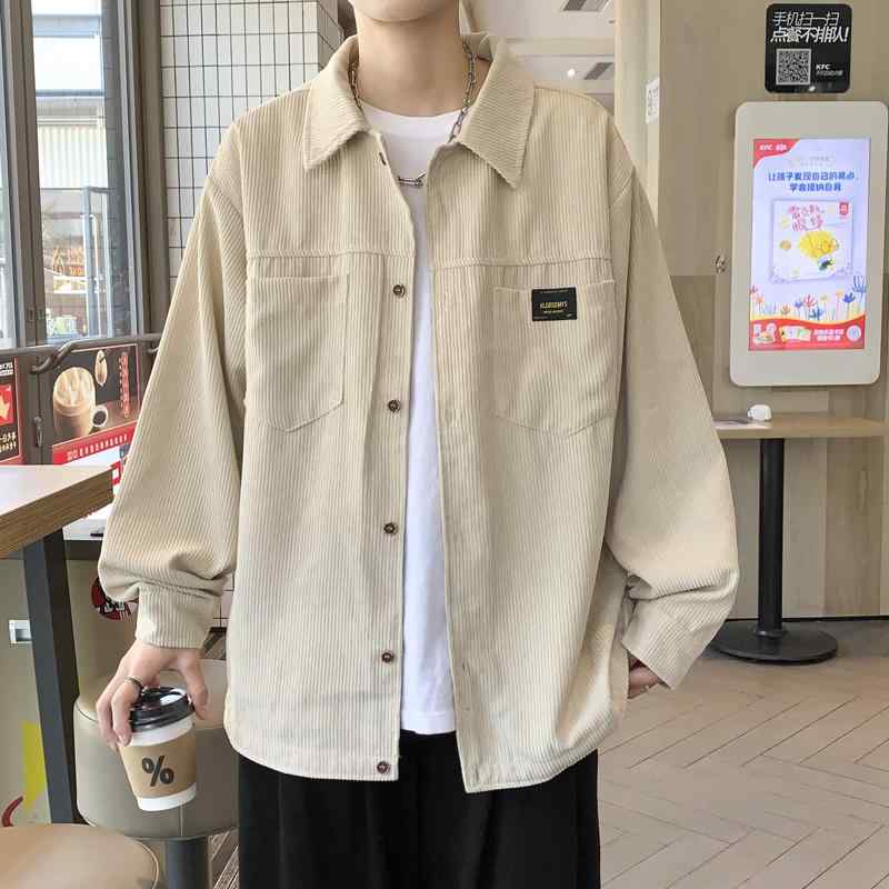 メンズ ファッション 服 男性用 オシャレ シンプル 大人 かっこいい 大きいサイズ ストリート 紳士服 コーデュロイ 長袖 シャツ ジャケット 春秋 ファッション カジュアル トップス