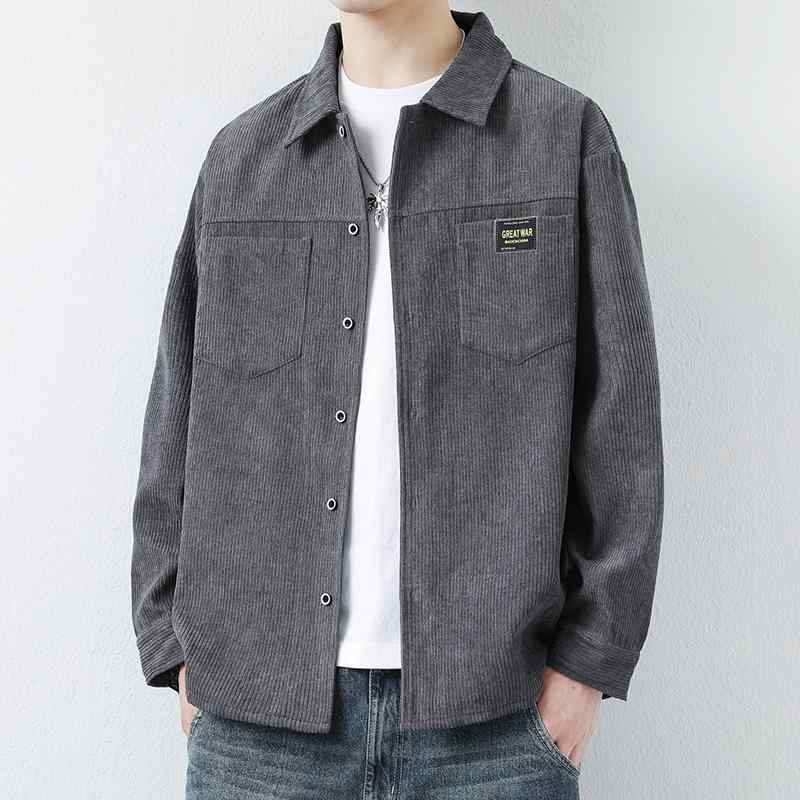 Rakuten - メンズ ファッション 服 男性用 オシャレ シンプル 大人 かっこいい 大きいサイズ ストリート 紳士服 コーデュロイシャツ カジュアル ジャケット 春秋 長袖 シャツ