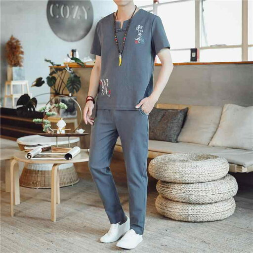 メンズ ファッション 服 男性用 オシャレ シンプル 大人 かっこいい 大きいサイズ ストリート 紳士服 T シャツ 半袖 カジュアル スーツ リネン コットン Vネック ゆったり 夏 メンズ ファッション 服 男性用 オシャレ シンプル 大人 かっこいい 大きいサイズ ストリート 紳士服 T シャツ 半袖 カジュアル スーツ リネン コットン Vネック ゆったり 夏