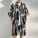 メンズ ファッション 服 男性用 オシャレ シンプル 大人 かっこいい 大きいサイズ ストリート 紳士服 カジュアル スポーツ トレーニング ウェア スーツシャツ 半袖 パンツ 夏 セット