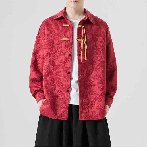 メンズ ファッション 服 男性用 オシャレ シンプル 大人 かっこいい 大きいサイズ ストリート 紳士服 冬 エスニック ファッション ベルベット カップル コート バックル レトロ ジャカード シャツ メンズ ファッション 服 男性用 オシャレ シンプル 大人 かっこいい 大きいサイズ ストリート 紳士服 冬 エスニック ファッション ベルベット カップル コート バックル レトロ ジャカード シャツ