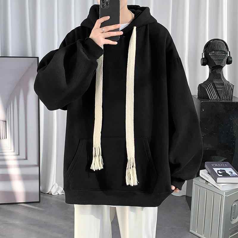 メンズ ファッション 服 男性用 オシャレ シンプル 大人 かっこいい 大きいサイズ ストリート 紳士服 ソリッドカラー 厚手 フード付き プルオーバー スウェットシャツ 春秋 カジュアル ジャケット