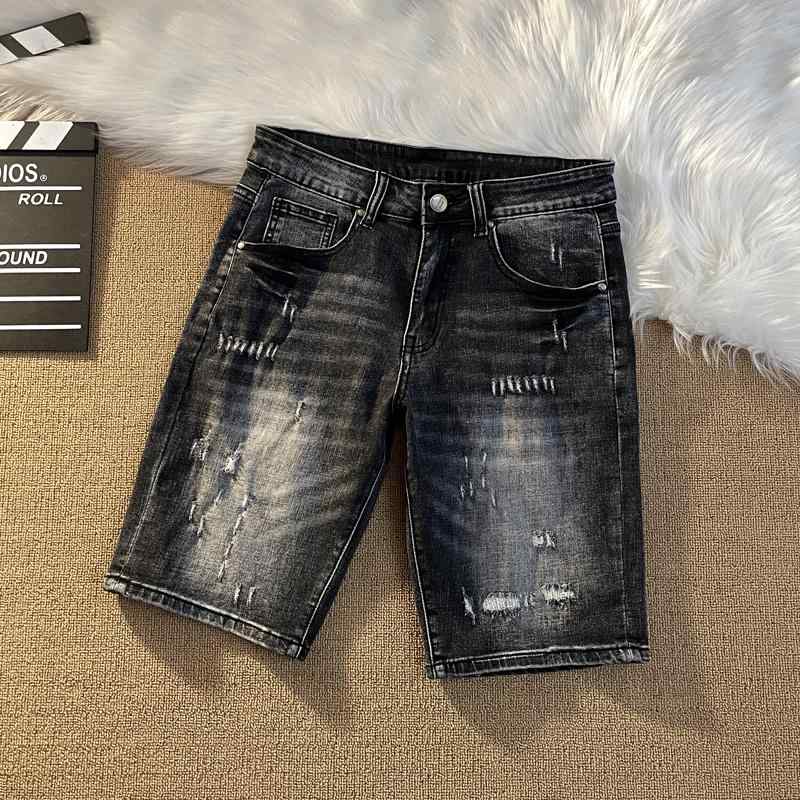 メンズ ファッション 服 男性用 オシャレ シンプル 大人 かっこいい 大きいサイズ ストリート 紳士服 レトロアンティーク 加工 ストレッチ コットン ウォッシュ ワーク ウェア デニム パンツ 夏 カジュアル ミドル丈 パンツ