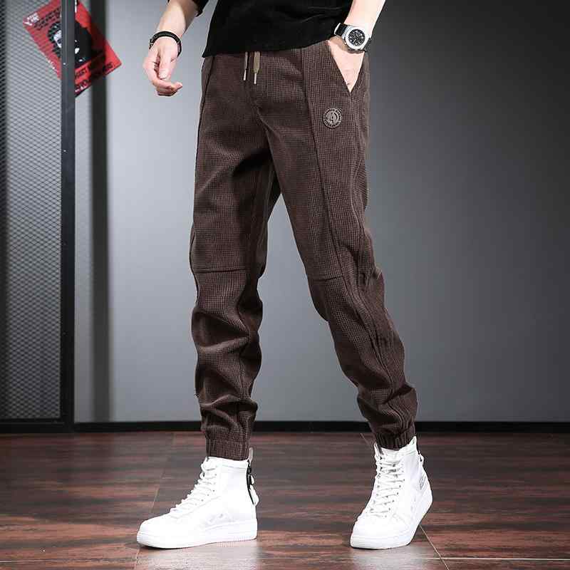 Pants - メンズ ファッション 服 男性用 オシャレ シンプル 大人 かっこいい 大きいサイズ ストリート 紳士服 春秋 カーゴ パンツ カジュアル パンツ アンクル タイ ストレート コーデュロイ スポーツ 九分丈