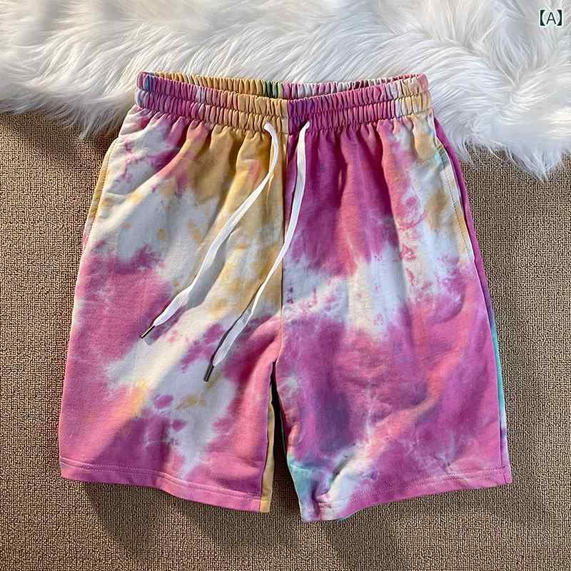 メンズ ファッション 服 男性用 オシャレ シンプル 大人 かっこいい 大きいサイズ ストリート 紳士服 夏 タイダイ柄 グラデーション パンツ スポーツ ビーチ カジュアル ミディアム