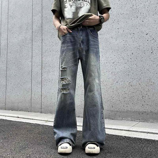 メンズ ファッション 服 男性用 オシャレ シンプル 大人 かっこいい 大きいサイズ ストリート 紳士服 ストリート リッピング ジーンズ 夏 ストレート ワイド レッグ パンツ メンズ ファッション 服 男性用 オシャレ シンプル 大人 かっこいい 大きいサイズ ストリート 紳士服 ストリート リッピング ジーンズ 夏 ストレート ワイド レッグ パンツ