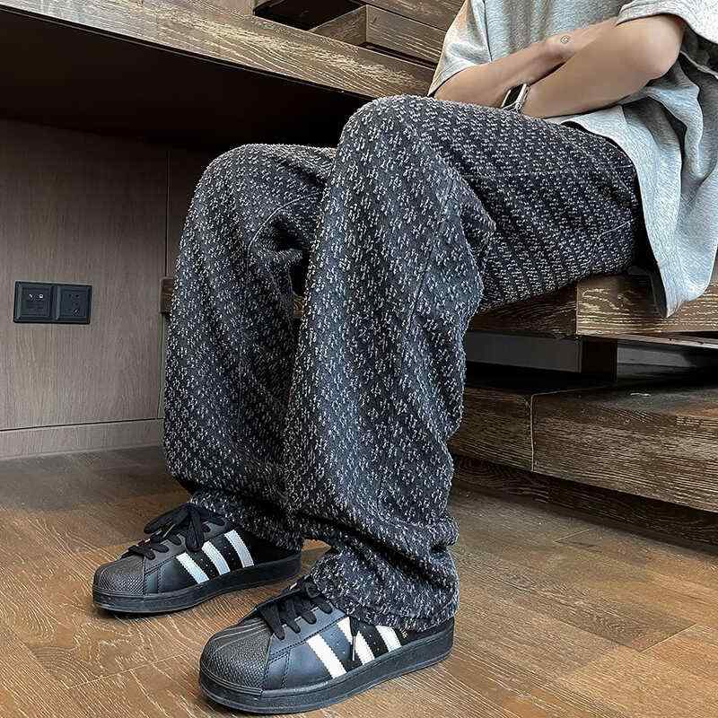 夏 アメリカン ウォッシュ ジーンズ ストレート レッグ フレア ワイド パンツ