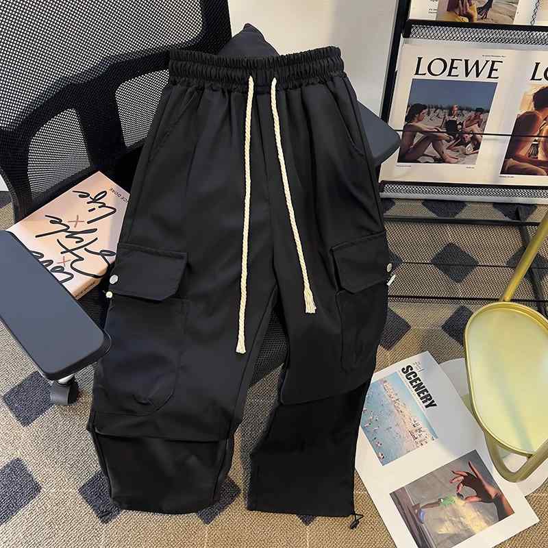 メンズ ファッション 服 男性用 オシャレ シンプル 大人 かっこいい 大きいサイズ ストリート 紳士服 ストリート ポケット 夏 ストレート スポーツ カジュアル ワイド レッグ パンツ