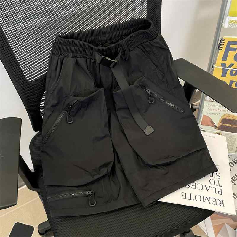 Short, Half Pants - メンズ ファッション 服 男性用 オシャレ シンプル 大人 かっこいい 大きいサイズ ストリート 紳士服 レトロ 冷感 カジュアル パンツ 夏 薄手 ジッパー ポケット ワークウェア 五分丈