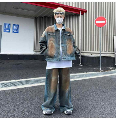 メンズ ファッション 服 男性用 オシャレ シンプル 大人 かっこいい 大きいサイズ ストリート 紳士服 アメリカン ダメージ デニムジャケット スーツ 春秋 ジャケット ストレート パンツ メンズ ファッション 服 男性用 オシャレ シンプル 大人 かっこいい 大きいサイズ ストリート 紳士服 アメリカン ダメージ デニムジャケット スーツ 春秋 ジャケット ストレート パンツ