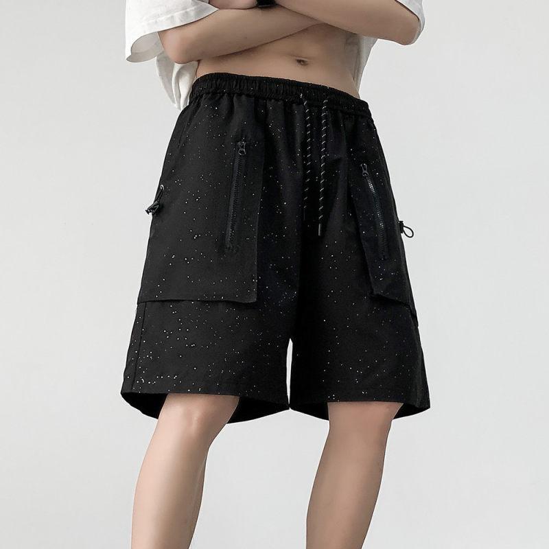 Cargo Shorts - メンズ ファッション 服 男性用 オシャレ シンプル 大人 かっこいい 大きいサイズ ストリート 紳士服 カスミソウ カジュアル パンツ 夏 アメリカン ヘビーウェイト カーゴ パンツ ゆったり 五分丈 ミディアム