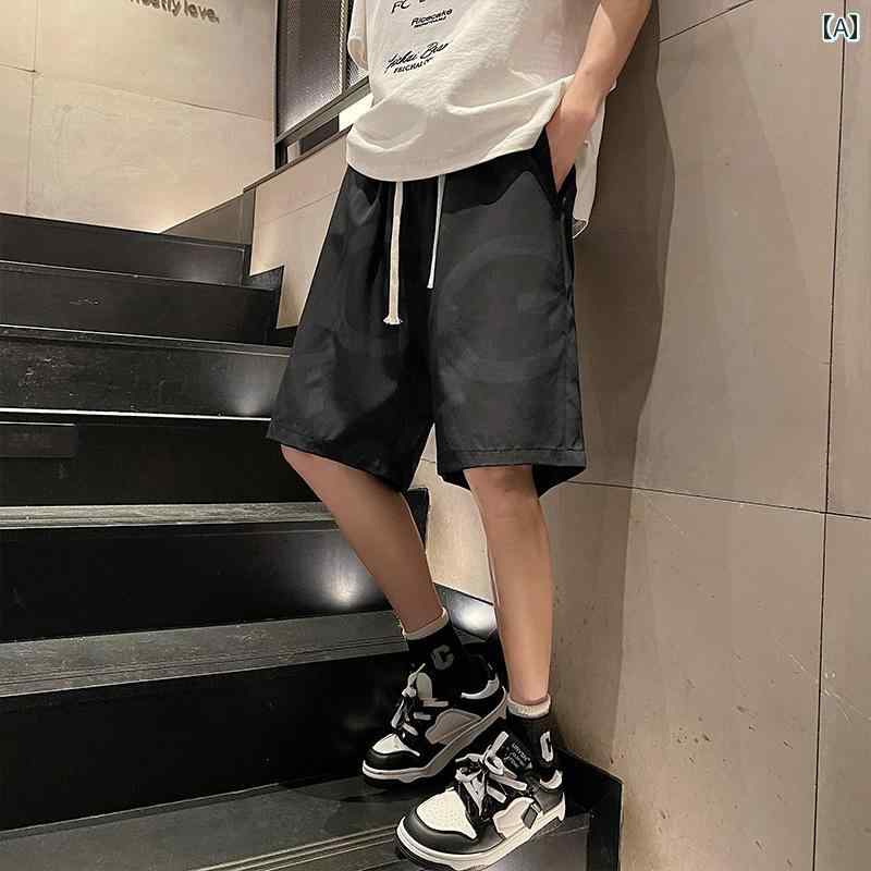 メンズ ファッション 服 男性用 オシャレ シンプル 大人 かっこいい 大きいサイズ ストリート 紳士服 レター プリント パンツ 夏 冷感 クール カジュアル ストレート スーツ