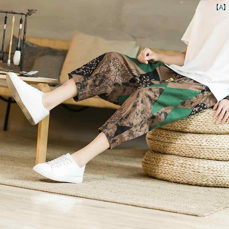 メンズ ファッション 服 男性用 オシャレ シンプル 大人 かっこいい 大きいサイズ ストリート 紳士服 クロップド パンツ 夏 パンツ アウター カジュアル 快適 ビーチ ミディアム