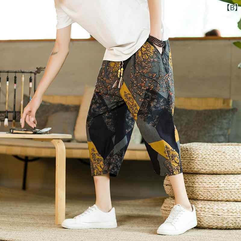 メンズ ファッション 服 男性用 オシャレ シンプル 大人 かっこいい 大きいサイズ ストリート 紳士服 クロップド パンツ 夏 パンツ アウター カジュアル 快適 ビーチ ミディアム