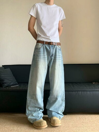 メンズ ファッション 服 男性用 オシャレ シンプル 大人 かっこいい 大きいサイズ ストリート 紳士服 アメリカン レトロ ストレート ワイド レッグ ジーンズ アメリカン ストリート パンツ メンズ ファッション 服 男性用 オシャレ シンプル 大人 かっこいい 大きいサイズ ストリート 紳士服 アメリカン レトロ ストレート ワイド レッグ ジーンズ アメリカン ストリート パンツ