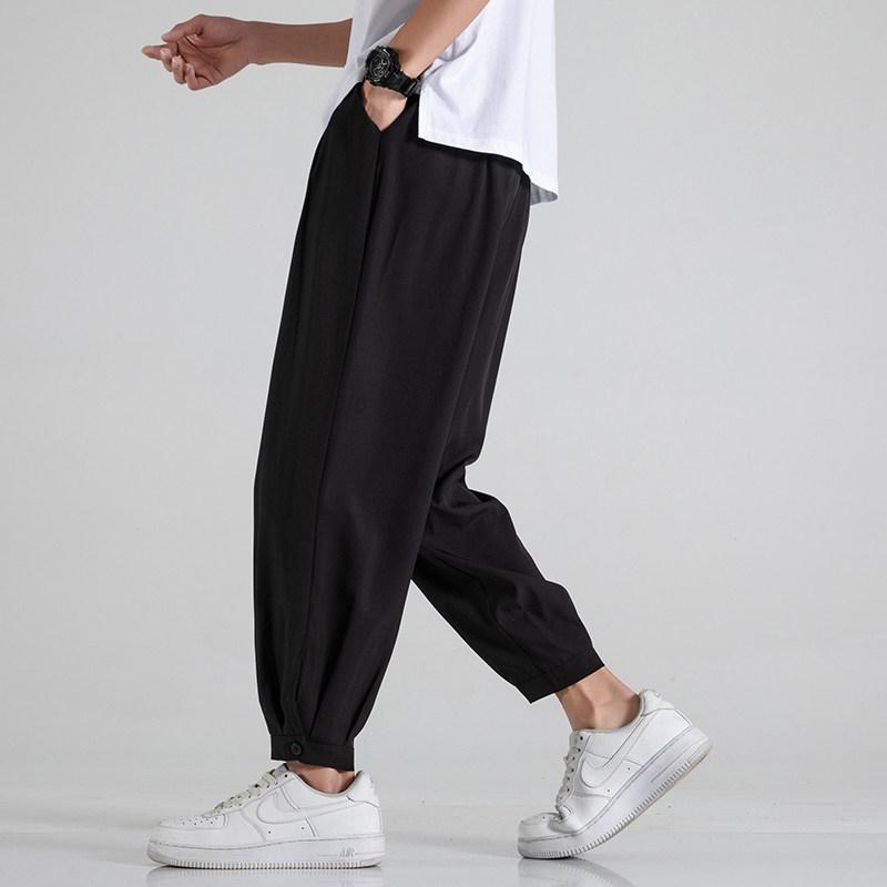 メンズ ファッション 服 男性用 オシャレ シンプル 大人 かっこいい 大きいサイズ ストリート 紳士服 パンツ 夏 カジュアル 冷感 薄手 九分丈 レッグ タイ スーツ