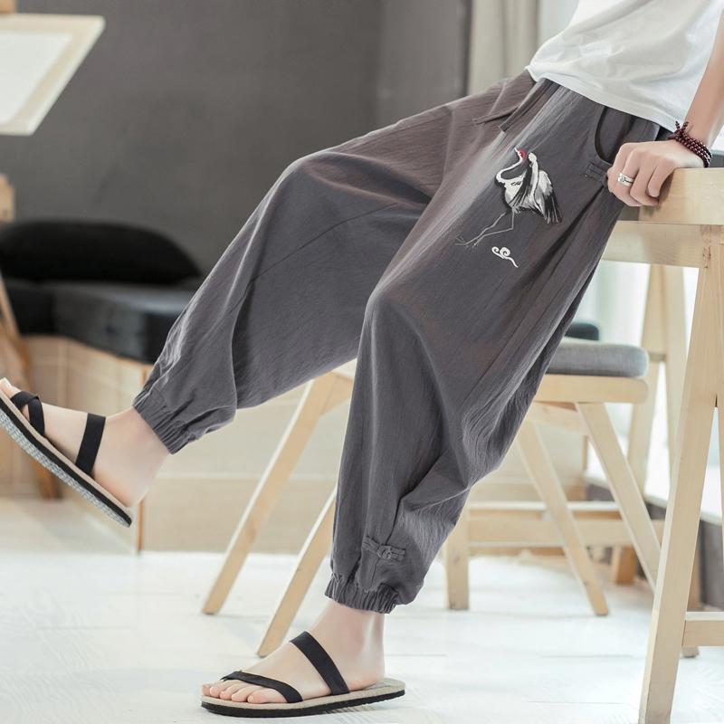 メンズ ファッション 服 男性用 オシャレ シンプル 大人 かっこいい 大きいサイズ ストリート 紳士服 夏 薄手 カジュアル パンツ アンティーク 九分丈