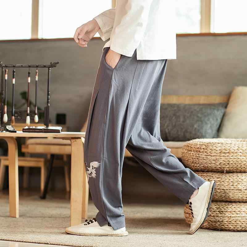 メンズ ファッション 服 男性用 オシャレ シンプル 大人 かっこいい 大きいサイズ ストリート 紳士服 綿麻 カジュアル パンツ 夏 薄手 ゆったり ワイド アンティーク フット ファッション