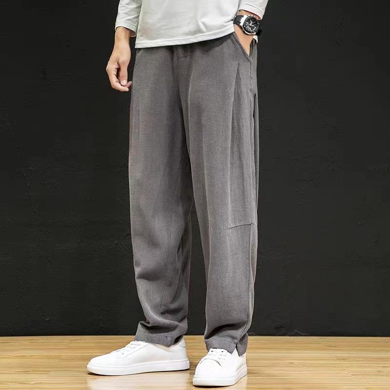 Rakuten - メンズ ファッション 服 男性用 オシャレ シンプル 大人 かっこいい 大きいサイズ ストリート 紳士服 リネン パンツ 夏 薄手 通気性 ストレート カジュアル コットンリネン