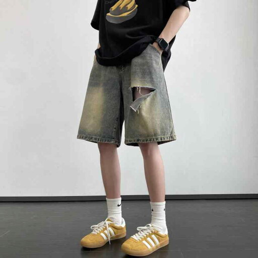 メンズ ファッション 服 男性用 オシャレ シンプル 大人 かっこいい 大きいサイズ ストリート 紳士服 リップド デニム パンツ 夏 ストリート 五分丈 パンツ レトロ カジュアル メンズ ファッション 服 男性用 オシャレ シンプル 大人 かっこいい 大きいサイズ ストリート 紳士服 リップド デニム パンツ 夏 ストリート 五分丈 パンツ レトロ カジュアル
