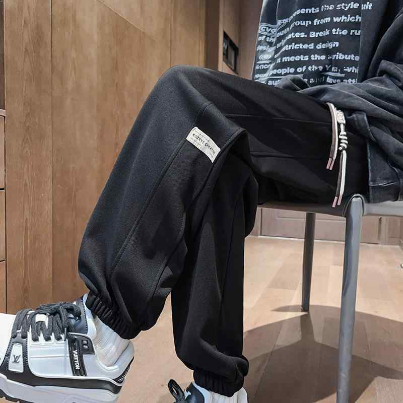乐天商城 - メンズ ファッション 服 男性用 オシャレ シンプル 大人 かっこいい 大きいサイズ ストリート 紳士服 アメリカン スウェット パンツ 夏 薄手 ストリート レッグ パンツ ワイド スーツ