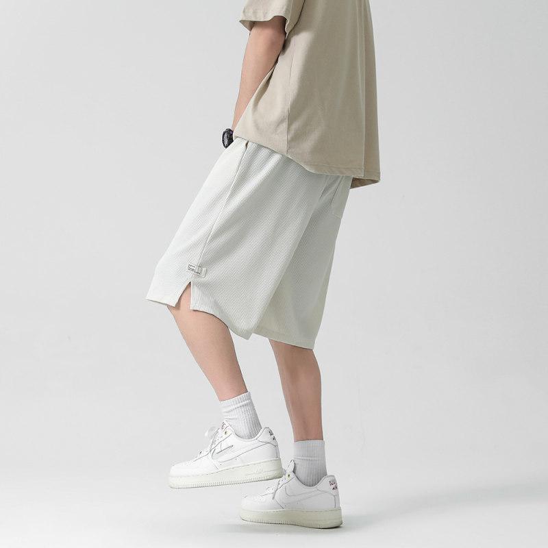 メンズ ファッション 服 男性用 オシャレ シンプル 大人 かっこいい 大きいサイズ ストリート 紳士服 冷感 パンツ 夏 薄手 レトロ 五分丈 ドレープ スーツ カジュアル ミッド