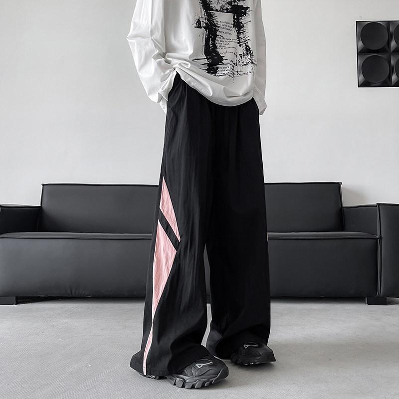 メンズ ファッション 服 男性用 オシャレ シンプル 大人 かっこいい 大きいサイズ ストリート 紳士服 速乾 パンツ アメリカン レトロ スウェット パンツ 秋 ストレート フロア レングス ワイド レッグ
