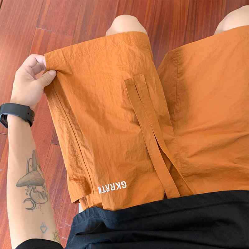 メンズ ファッション 服 男性用 オシャレ シンプル 大人 かっこいい 大きいサイズ ストリート 紳士服 冷感 カーゴ パンツ 夏 速乾 薄手 ビーチ パンツ カジュアル スーツ 五分丈(4.0)