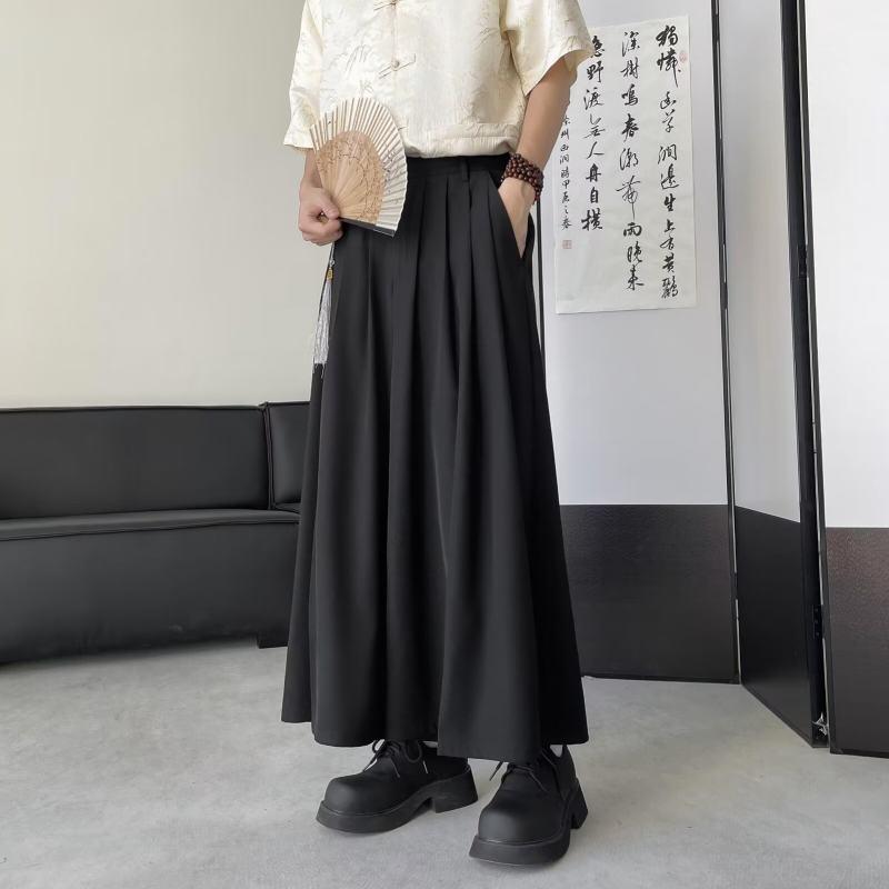 Rakuten - メンズ ファッション 服 男性用 オシャレ シンプル 大人 かっこいい 大きいサイズ ストリート 紳士服 ワイド パンツ ドレープ サマー ハイエンド カジュアル