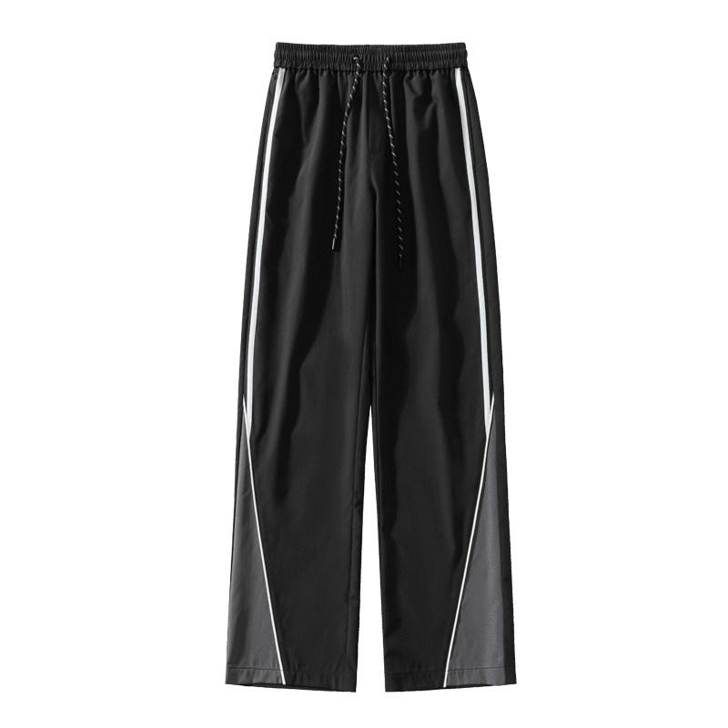 Other Apparel - メンズ ファッション 服 男性用 オシャレ シンプル 大人 かっこいい 大きいサイズ ストリート 紳士服 メッシュ 通気性 冷感 パンツ 夏 薄手 速乾 アメリカン レトロ ストライプ スーツ