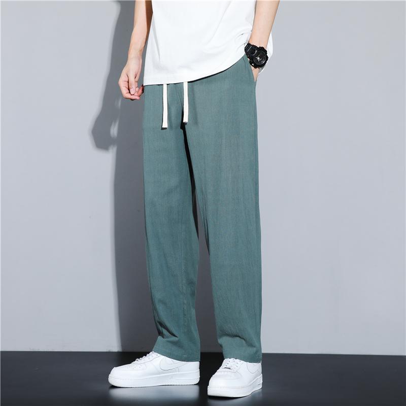 メンズ ファッション 服 男性用 オシャレ シンプル 大人 かっこいい 大きいサイズ ストリート 紳士服 カジュアル パンツ 夏 薄手 綿 リネン ズボン 春