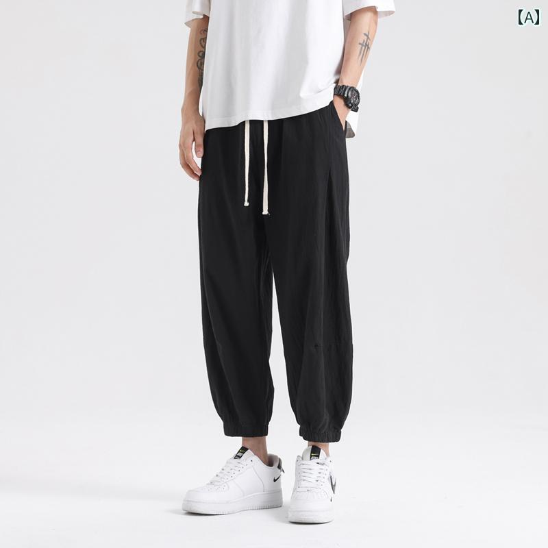 メンズ ファッション 服 男性用 オシャレ シンプル 大人 かっこいい 大きいサイズ ストリート 紳士服 夏 カジュアル パンツ スリム スーツ 九分丈 快適 韓国スタイル