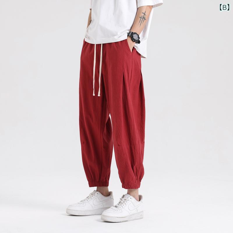 メンズ ファッション 服 男性用 オシャレ シンプル 大人 かっこいい 大きいサイズ ストリート 紳士服 夏 カジュアル パンツ スリム スーツ 九分丈 快適 韓国スタイル