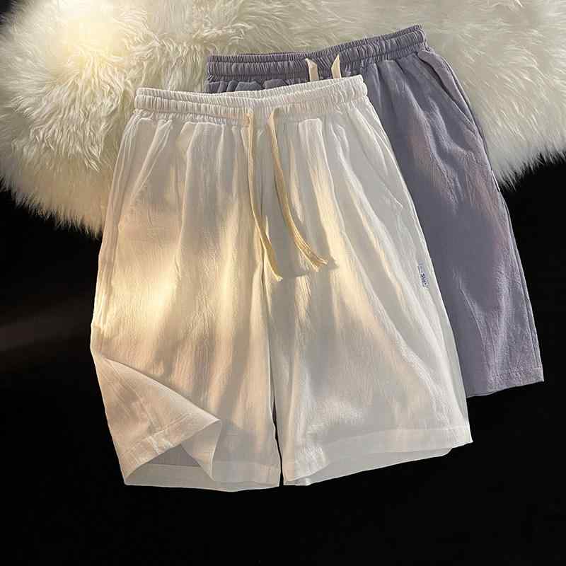 Nylon Shorts - メンズ ファッション 服 男性用 オシャレ シンプル 大人 かっこいい 大きいサイズ ストリート 紳士服 通気性 リネン パンツ 夏 コットンリネン ホワイト ホーム パジャマ アウターウェア 五分丈
