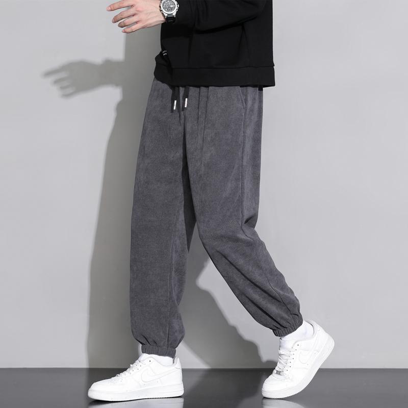 メンズ ファッション 服 男性用 オシャレ シンプル 大人 かっこいい 大きいサイズ ストリート 紳士服 レッグ タイ カジュアル パンツ 秋 冬 コーデュロイ レトロ スーツ