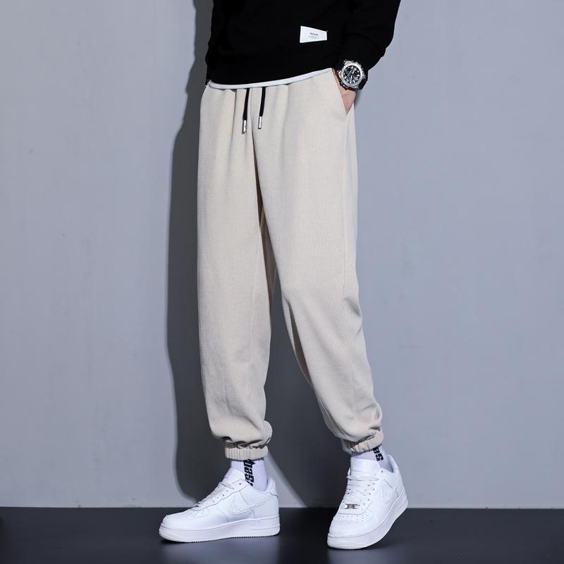 メンズ ファッション 服 男性用 オシャレ シンプル 大人 かっこいい 大きいサイズ ストリート 紳士服 厚手 ベルベット パンツ 秋 冬 アメリカン コーデュロイ カジュアル アンクル タイ スーツ