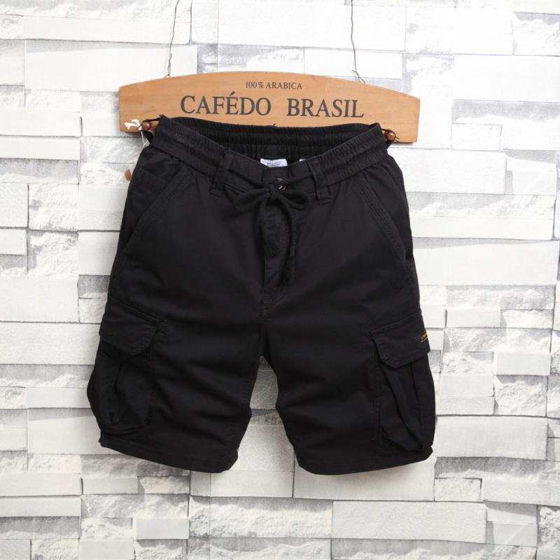 Rakuten - メンズ ファッション 服 男性用 オシャレ シンプル 大人 かっこいい 大きいサイズ ストリート 紳士服 ブラック カーゴ パンツ 夏 綿 アメリカン 伸縮性 ストレッチ ストレッチ ウエスト 五分丈 パンツ カジュアル ミッド