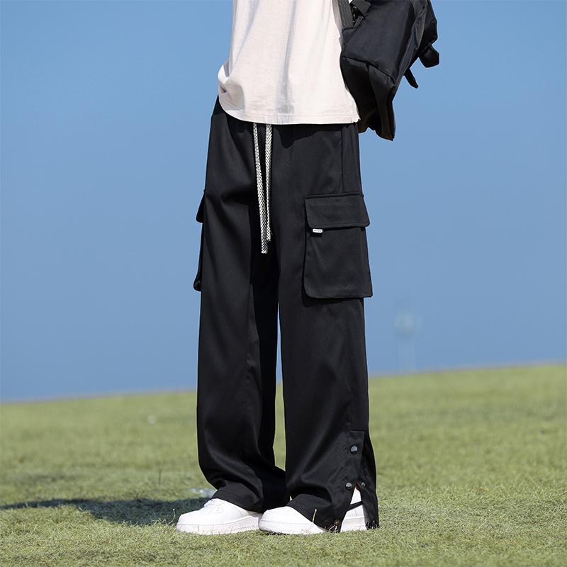メンズ ファッション 服 男性用 オシャレ シンプル 大人 かっこいい 大きいサイズ ストリート 紳士服 夏 冷感 パンツ ゆったり ドレープ レッグ バインディング スーツ カジュアル