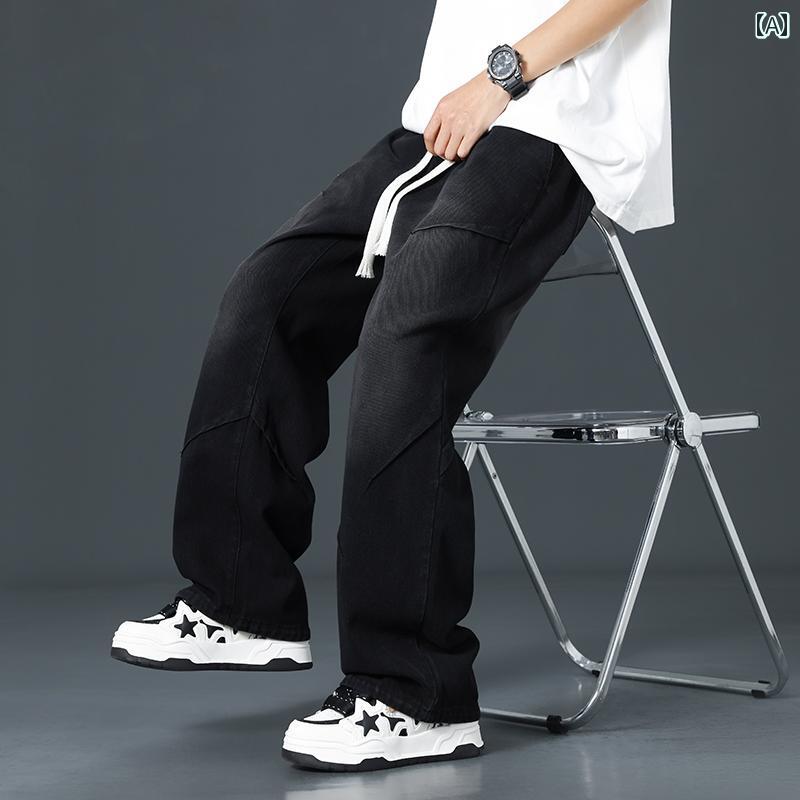 メンズ ファッション 服 男性用 オシャレ シンプル 大人 かっこいい 大きいサイズ ストリート 紳士服 パンツ 夏 薄手 ジーンズ ズボン カジュアル