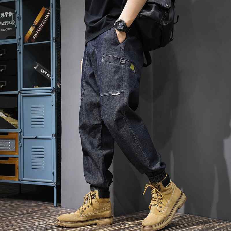 メンズ ファッション 服 男性用 オシャレ シンプル 大人 かっこいい ストリート アメリカン レトロ ワークウェア ジーンズ 夏 カフス テーパード パンツ ズボン 履物