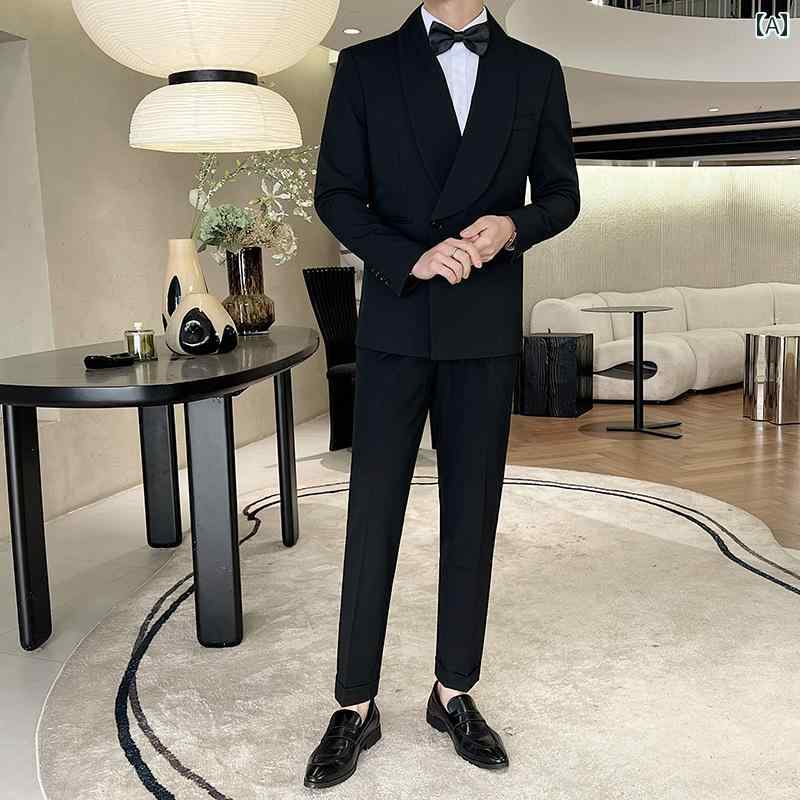 メンズ ファッション 服 男性用 オシャレ シンプル 大人 かっこいい ストリート グリーン カラー スーツ ビジネス スーツ ウェディングパーティー ハイエンド ドレス ウェディング スリム ツーピース