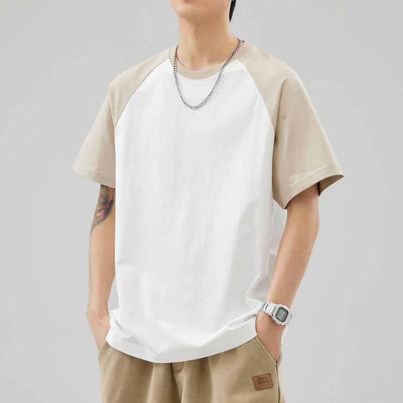メンズ ファッション 服 男性用 オシャレ シンプル 大人 かっこいい 大きいサイズ ストリート 紳士服 T シャツ カラーマッチング 夏 カジュアル スーツ トップス