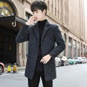 メンズ ファッション 服 男性用 オシャレ シンプル 大人 かっこいい 大きいサイズ ストリート 紳士服 ウール コート ミディアム ロング ウイブレーカー 韓国スタイル ジャケット 秋冬 トップス