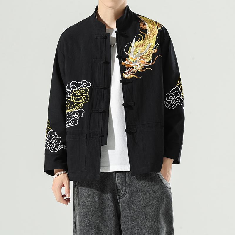 メンズ ファッション 服 男性用 オシャレ シンプル 大人 かっこいい 大きいサイズ ストリート 紳士服 唐 スーツ 春 レトロ チュニック 漢服 ジャケット