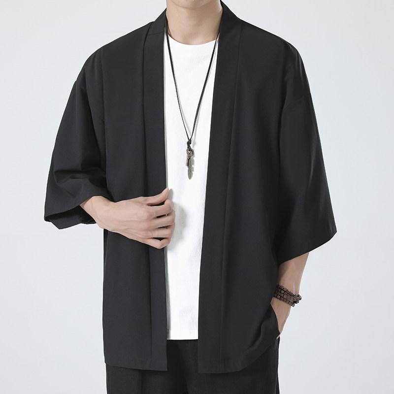 Rakuten - メンズ ファッション 服 男性用 オシャレ シンプル 大人 かっこいい 大きいサイズ ストリート 紳士服 漢服 カーディガン ジャケット 道教 ローブ レトロ スーツ 夏 冷感 日焼け防止 服