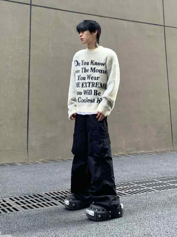 メンズ ファッション 服 男性用 オシャレ シンプル 大人 かっこいい 大きいサイズ ストリート 紳士服 アメリカン レトロ セーター 秋冬 ラウネック