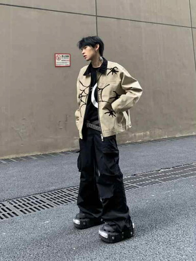 メンズ ファッション 服 男性用 オシャレ シンプル 大人 かっこいい 大きいサイズ ストリート 紳士服 ファッション アメリカン スパイダー ジャケット 秋 カップル トップス メンズ ファッション 服 男性用 オシャレ シンプル 大人 かっこいい 大きいサイズ ストリート 紳士服 ファッション アメリカン スパイダー ジャケット 秋 カップル トップス